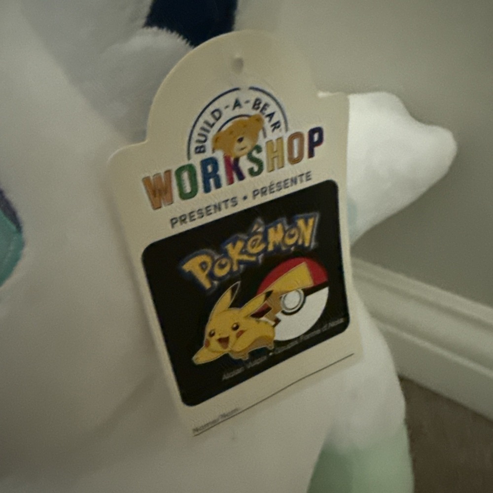 Pokemon Alolan Vulpix Build-a-Bear White Eeveelution Plush 13" 2018 - Picture 3 of 10